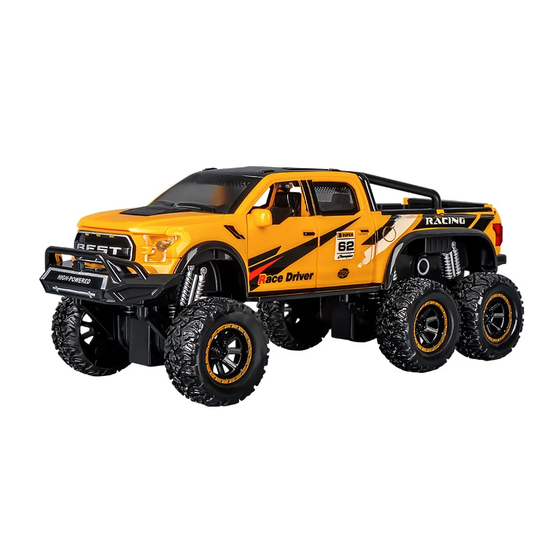 Kawaii Inertial Back 6-Wheel Off-Road Monster Truck Toy Car - Funny Gift Idea