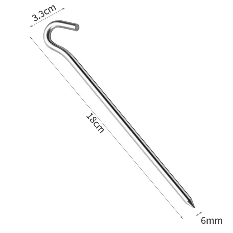 Aluminum Tent Stakes Pegs with Hooks 10pcs Outdoor Travel Camping Tarp Stakes Ground Hard and Light Tent Peg Awning tent pegs