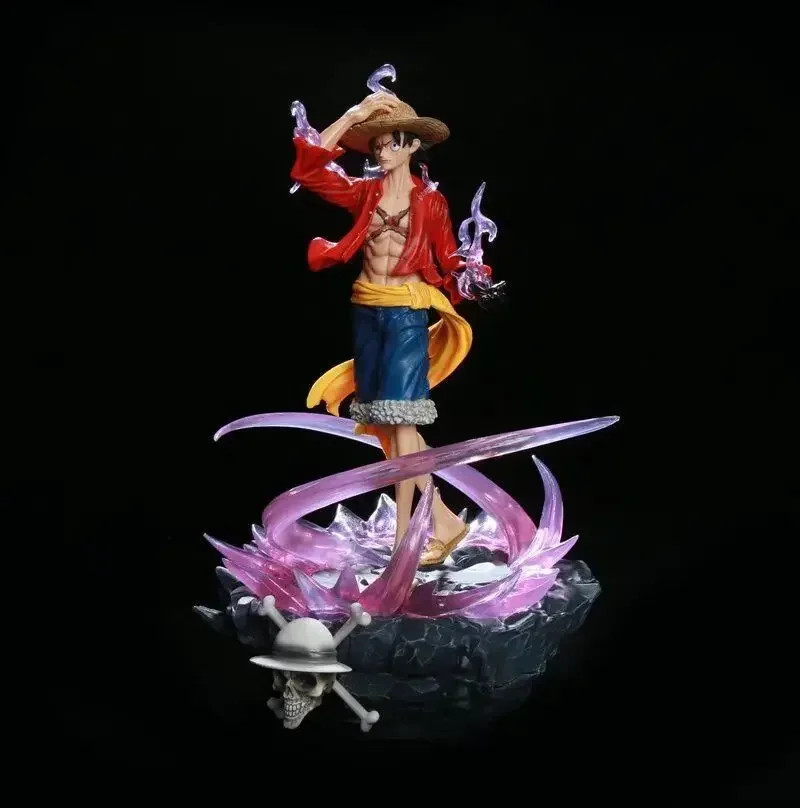 

Anime One Piece Gk Monkey D Luffy Action Figure With Led Collection Statue Model Children Toys