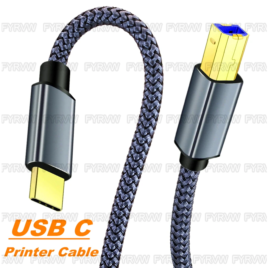 USB C Printer Cable USB B to USB C Printer Cable USB2.0 Printer Cord for MacBook Pro USB C MIDI Casio Digital Piano MIDI Cable