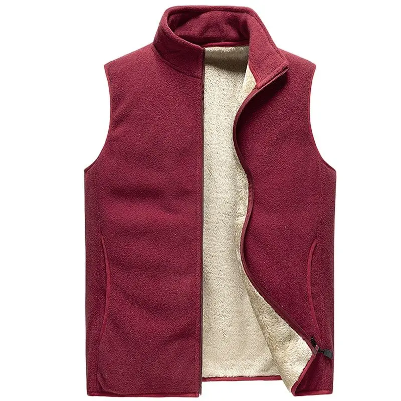 

Осенне-зимняя повседневная куртка без рукавов, Мужская теплая флисовая мужская жилетка, куртка 8XL, черная Толстая мужская безрукавка, бархатный шерстяной жилет