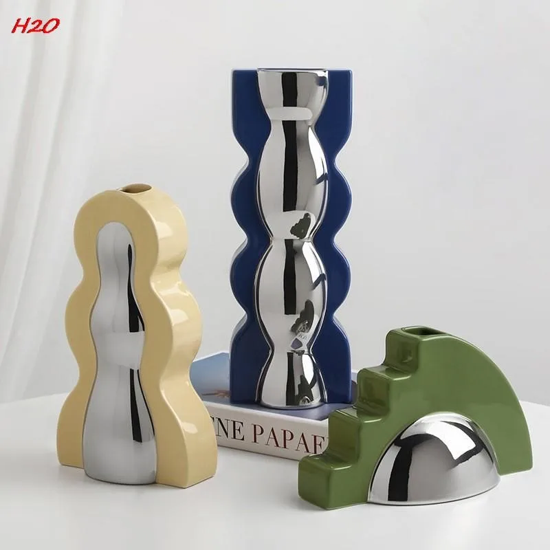 

Американская антикварная мемфисская ваза Behan, украшение для гостиной, Цветочная композиция, модель для прихожей, художественное домашнее мягкое украшение