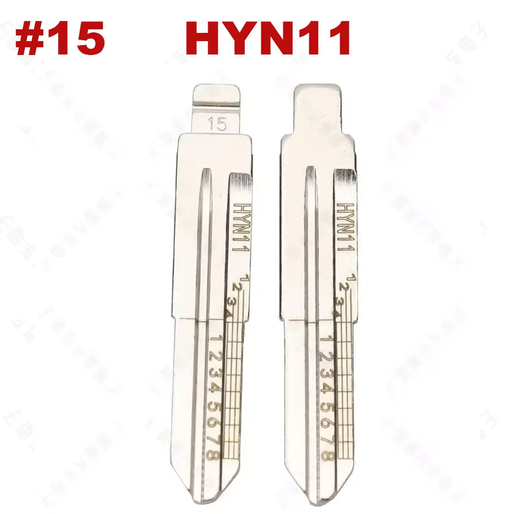 5pcs Engraved Flip Remote Car Key Blanks HYN11 For Hyundai Sonata NFC Kia K2 Flat Milled Double Side Teeth Car Key Blanks