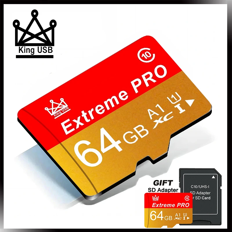 High-Speed Memory Card with Adapter - Multiple Storage Options, A1 C10 Class 10 UHS-I, 4K Ultra HD Video Support