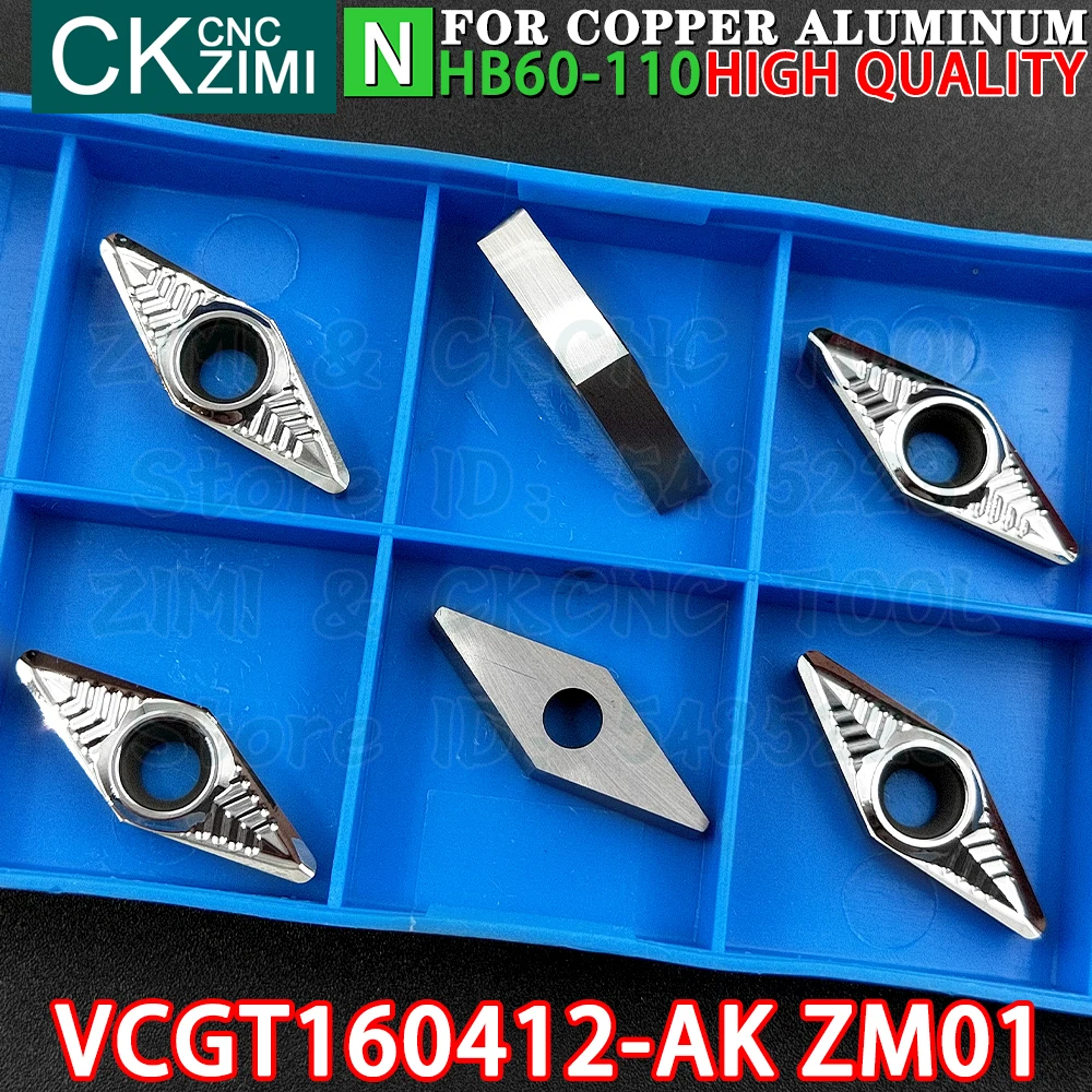 VCGT160412-AK ZM01 VCGT 160412 AK ZM01 Carbide aluminum Inserts