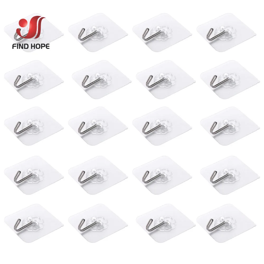 

Прозрачный клейкий крючок с рисунком животных и фруктов, 20 шт., бесшовный настенный крючок, маслостойкий и водонепроницаемый, фотоальбом для общежития