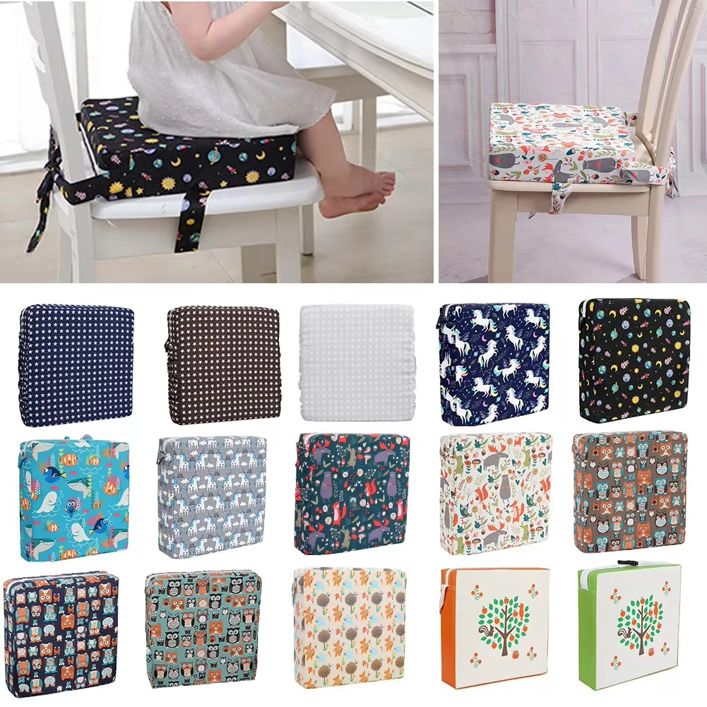 Baby Dining Chair Booster Cushion Removable Kids Highchair Seat Pad Star Chair Heightening Cushion Child Chair Waterproof Seat 2