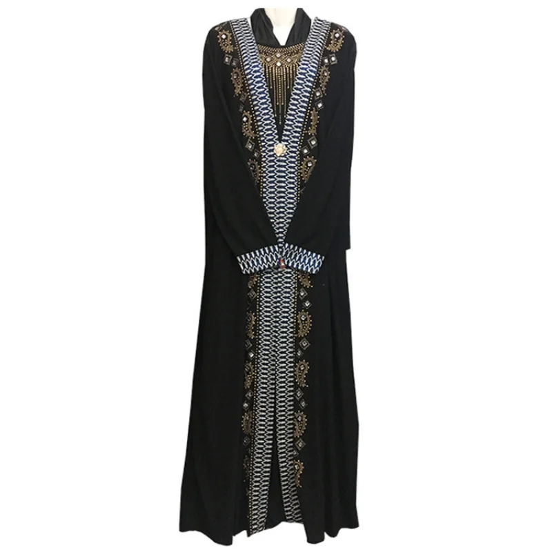 Musulman Abaya Dress Nailed Robe Femme Musulman Worship Gown African Dresses for Women for Dubai Middle East