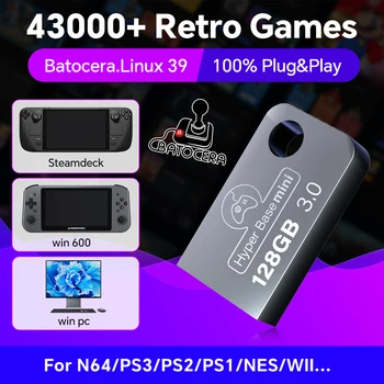 Batocera 128G USB Flash Drive For Windows 43000 Retro Games For PS3/PS2/PS1/N64/WII USB Stick For PC/Handheld Game Console 1