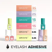 DIYDAY Eyelash Glue 0.3S 0.5S 1S 2S Lashes Extension Adhesive 3S Unscented Diy Cluster 5ml Fast Drying Lash Glue for Makeup Tool 1