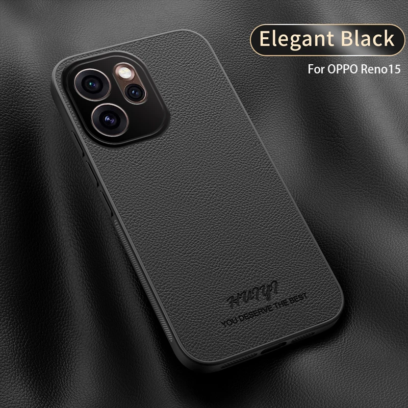 Retro Lychee Pattern Leather Case - Skin-friendly, Magnetic Charging, Matte Shockproof Bumper Cover