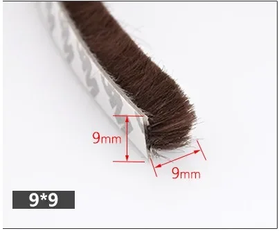 Door Seal Strip Sealing Tape Self-adhesive Sealing Wind-proof Brush Strip For Home Door Window Sound Insulation Strip Gasket Wardrobe door sealing tape