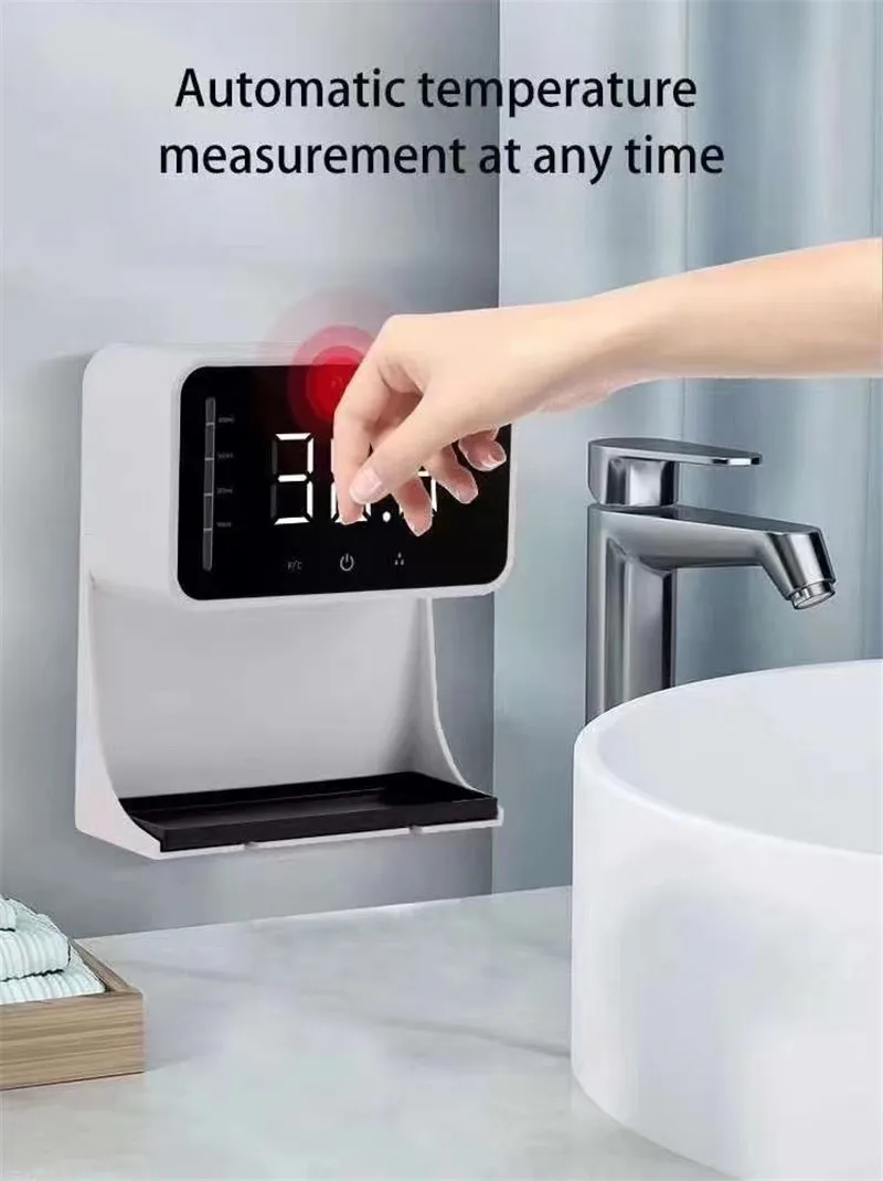 

Automatic Soap Dispenzer Infrared Washing Hands Free Hand Sanitizer Sensor Thermometer All-in-one Measuring Machine Home Tools