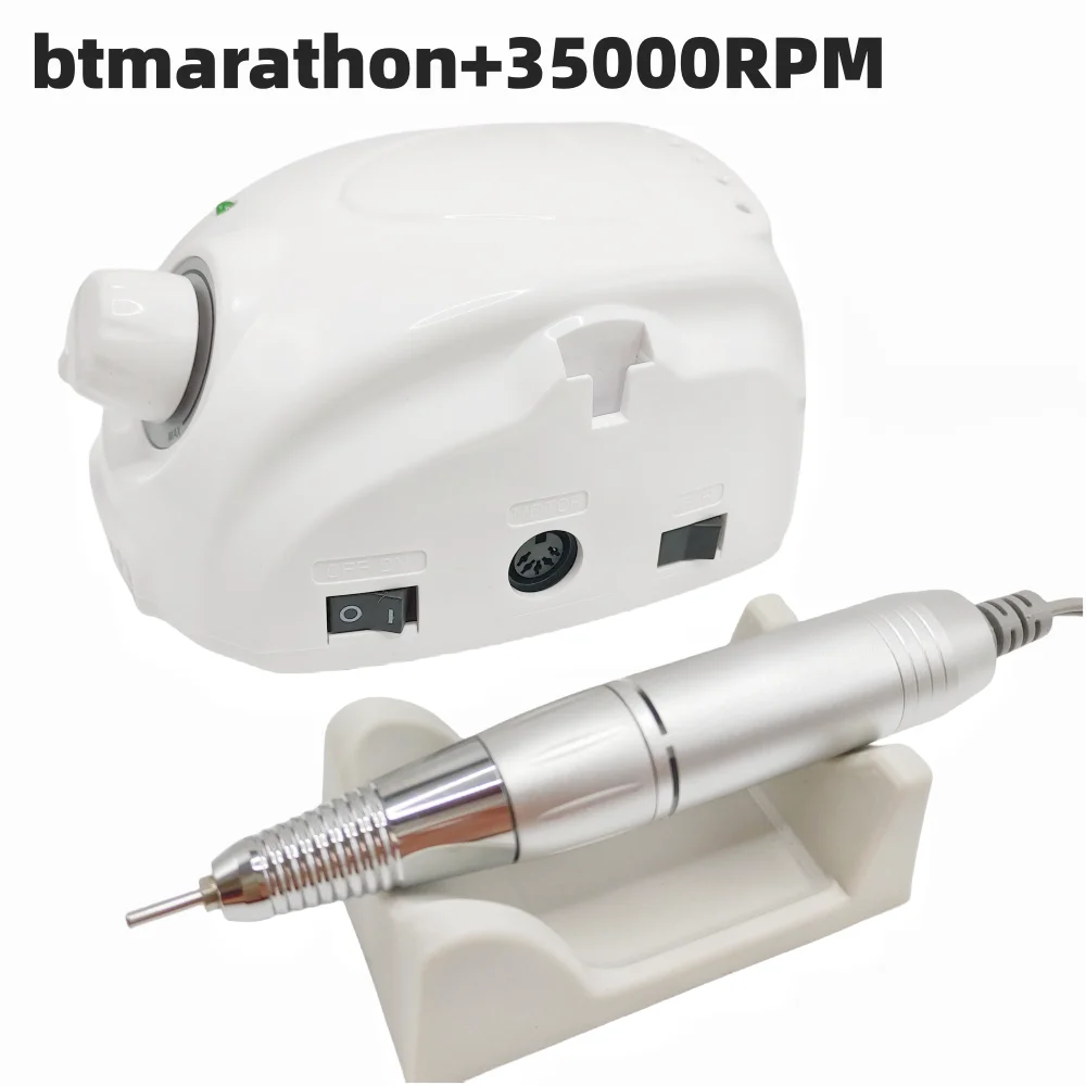 65W BT Marathon Champion-3 Manicure Machine 45K 35K H37L1 H200 Handle Electric Nail Drill Milling Cutter Polishing Nail File Set 5