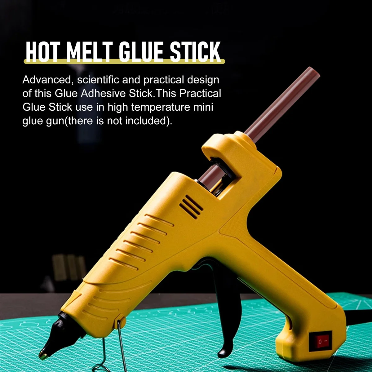10pcs 100mm x 7mm Adhesive Hot Melt Glue Sticks For Hot Melt Glue Gun Brown 4