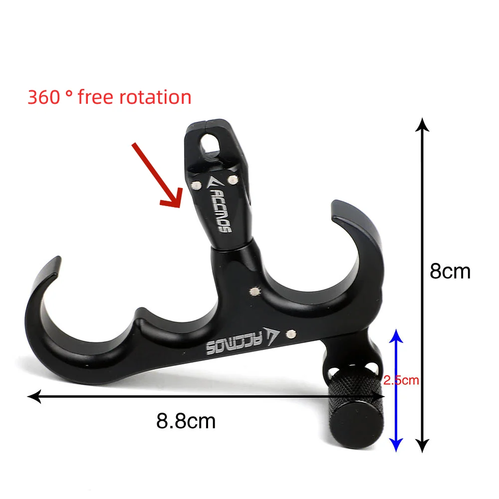 

ACCMOS 3 Finger Compound Bow Release Aid With Adjustable Thumb Archery Shooting Hunting Accessory
