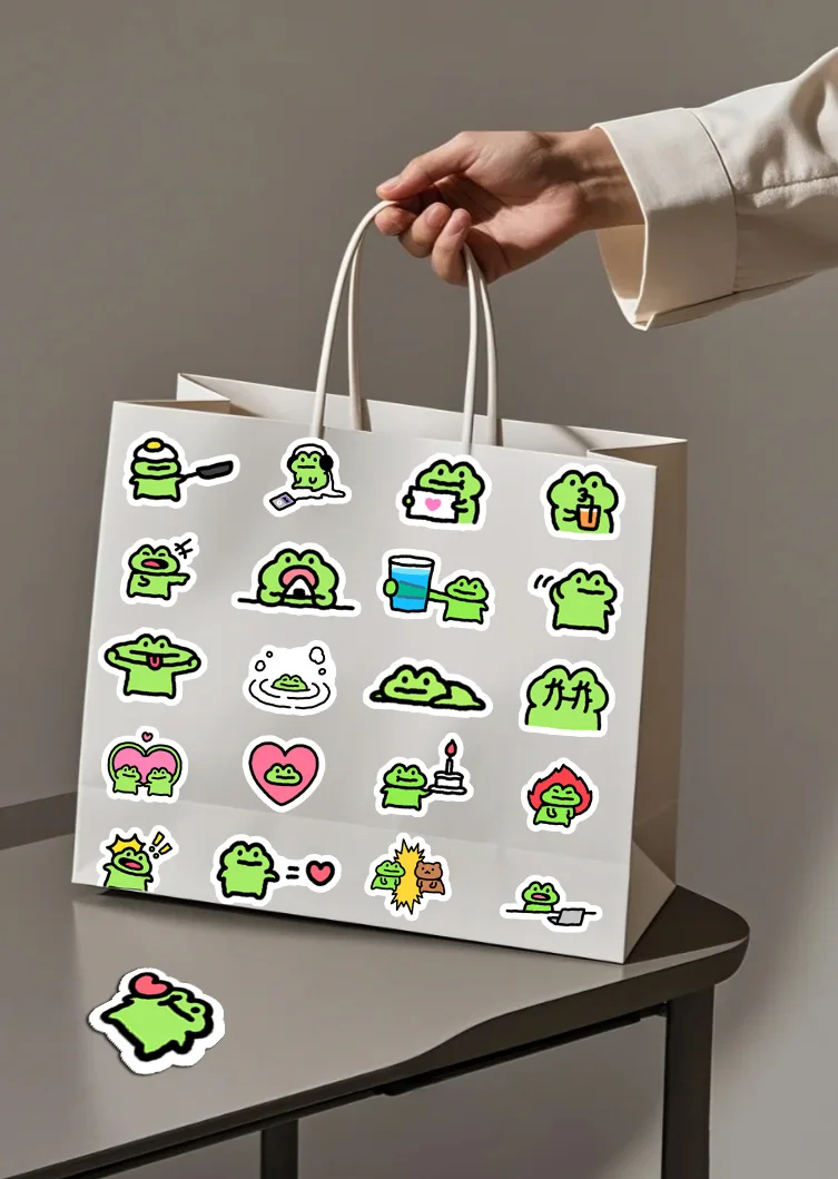 32PCS Cartoon FRIC Frosch Aufkleber Ästhetische kinder Dekoration Scrapbooking Schreibwaren Schule Liefert für Kinder – Detail 6