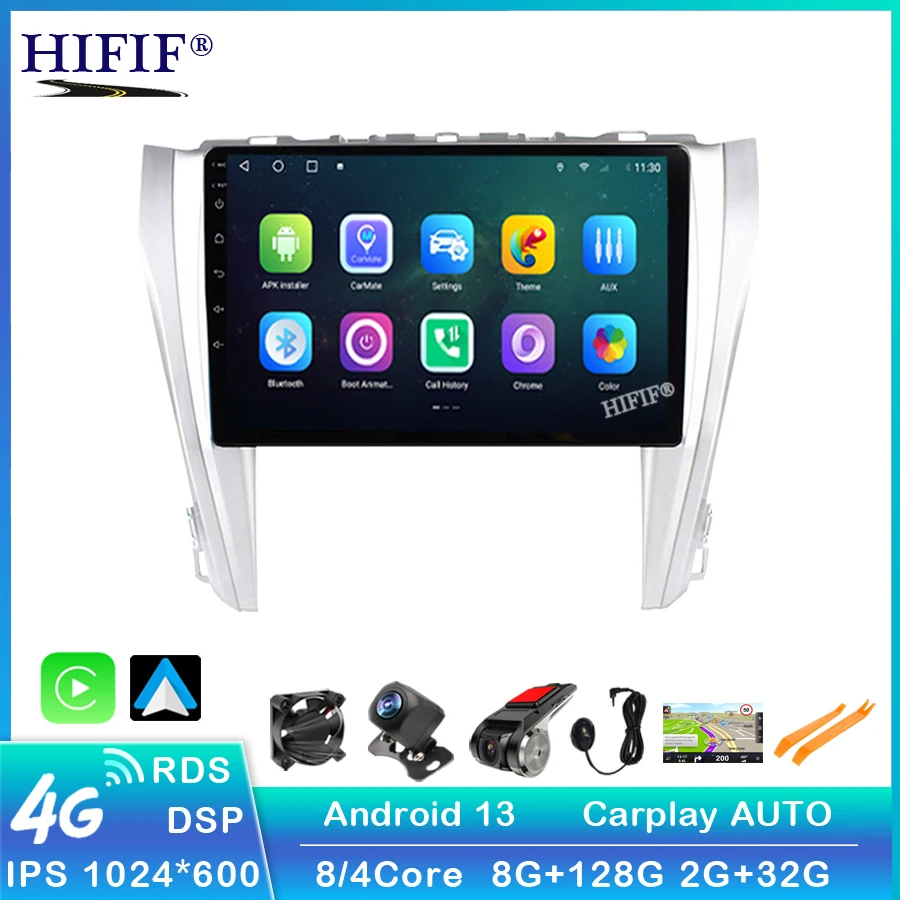 

For Toyota Camry 7 XV 50 55 2014 - 2017 Car Radio Multimedia Video Player Navigation GPS Android 13 No 2din 2 din DVD