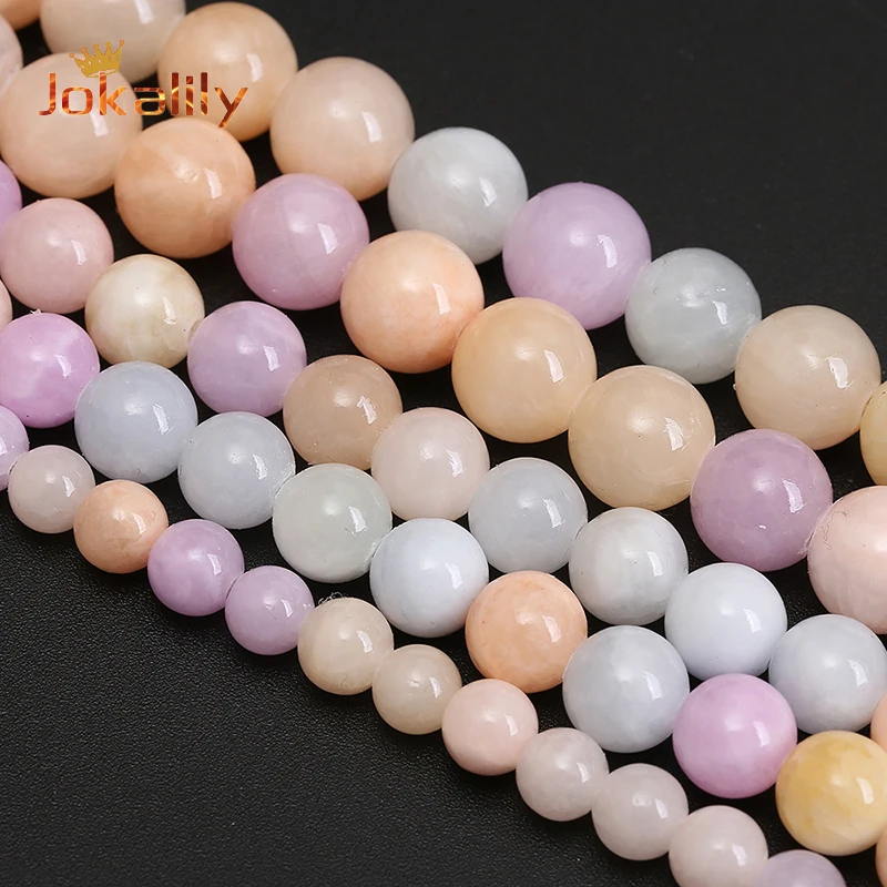 

Natural Stone Beads Colorful Chalcedony Round Loose Beads For Jewelry Making DIY Necklace Bracelet Accessories 4 6 8 10 12mm 15"