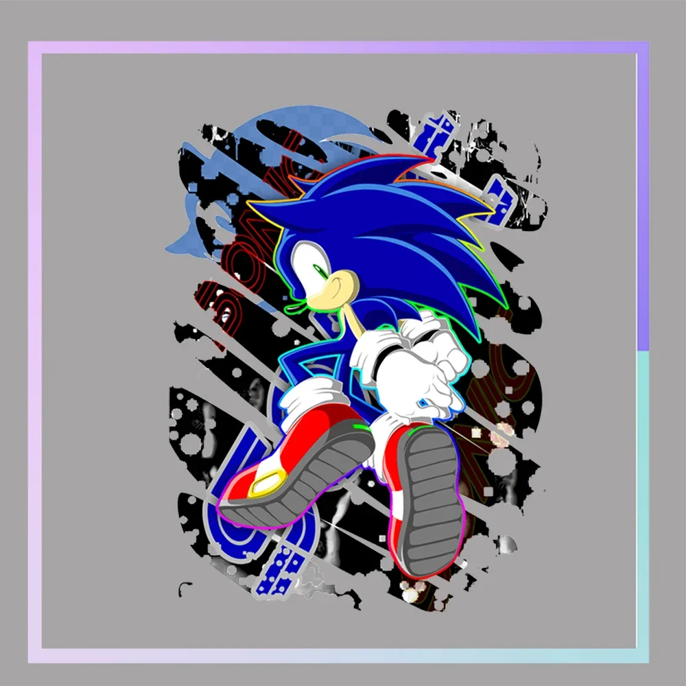 thumbnail image 1 of Pegatinas de transferencia para ropa del juego Sonics Mile Prower Amy Rose, parche de planchado de anime, sudadera con capucha, pantalones, camisa, apliques, regalo para niños, 1 of 5