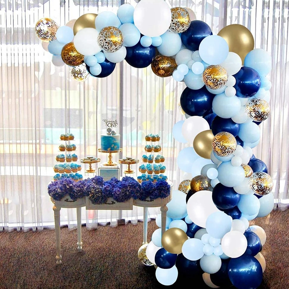 Balloon Garland Arch Kit Wedding Birthday 1st One Year Birthday Party Decoration Kids Baby Shower Boy Latex Balloon 100PCS/Pack