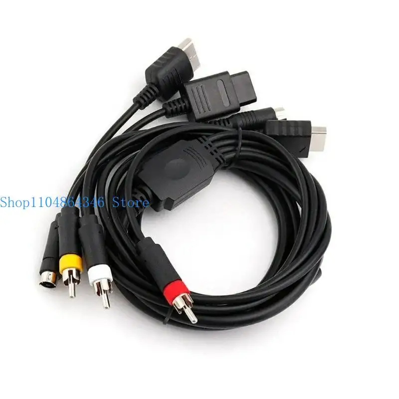 N64 DC128 다중 레트로 게임 콘솔용 5asd 5.9피트 긴 AV 케이블 코드