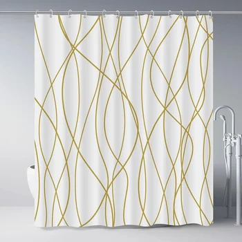 Modern Striped Shower Curtain 3