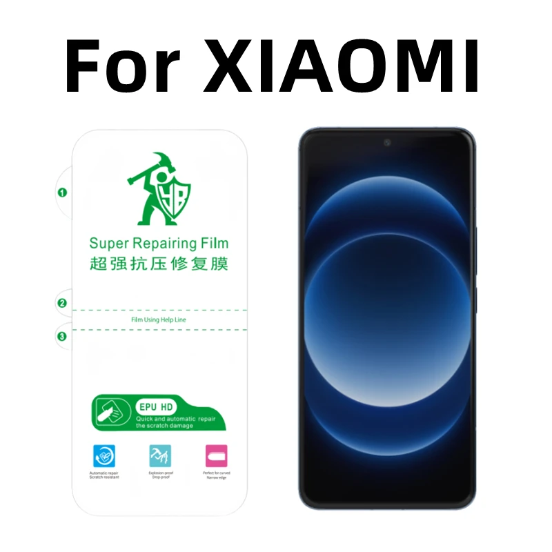 

3PCS EPU Repairing Film For Xiaomi 10/11/12/13pro/14 Ultra Screen Protector For Xiaomi Mix4 CC9Pro Redmi K40 Pro Black Shark 4