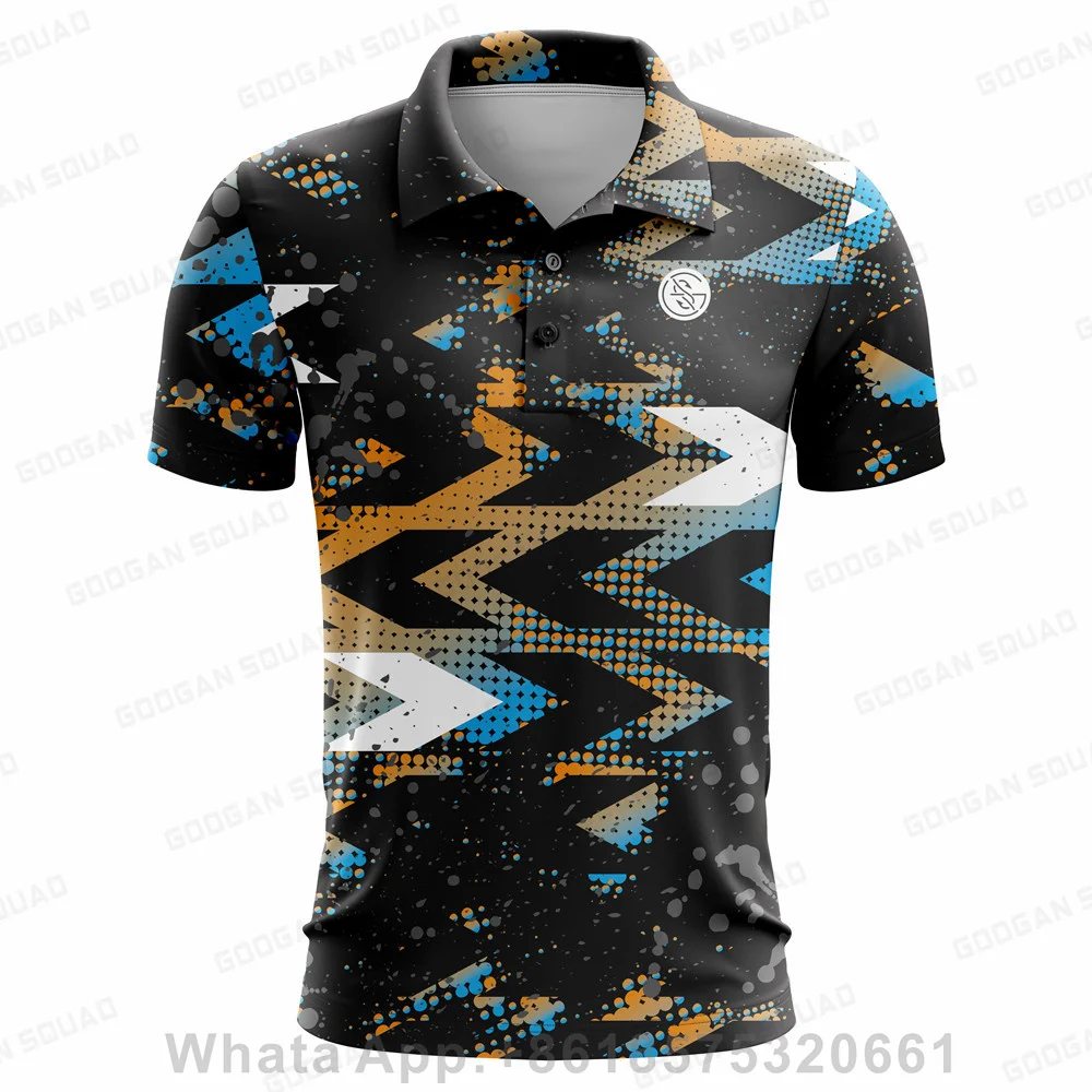 2023 New Fashion Brand Polo Shirt Men's Summer Mandarin Collar Slim Fit Solid Color Button Breathable Polos Casual Men Clothing