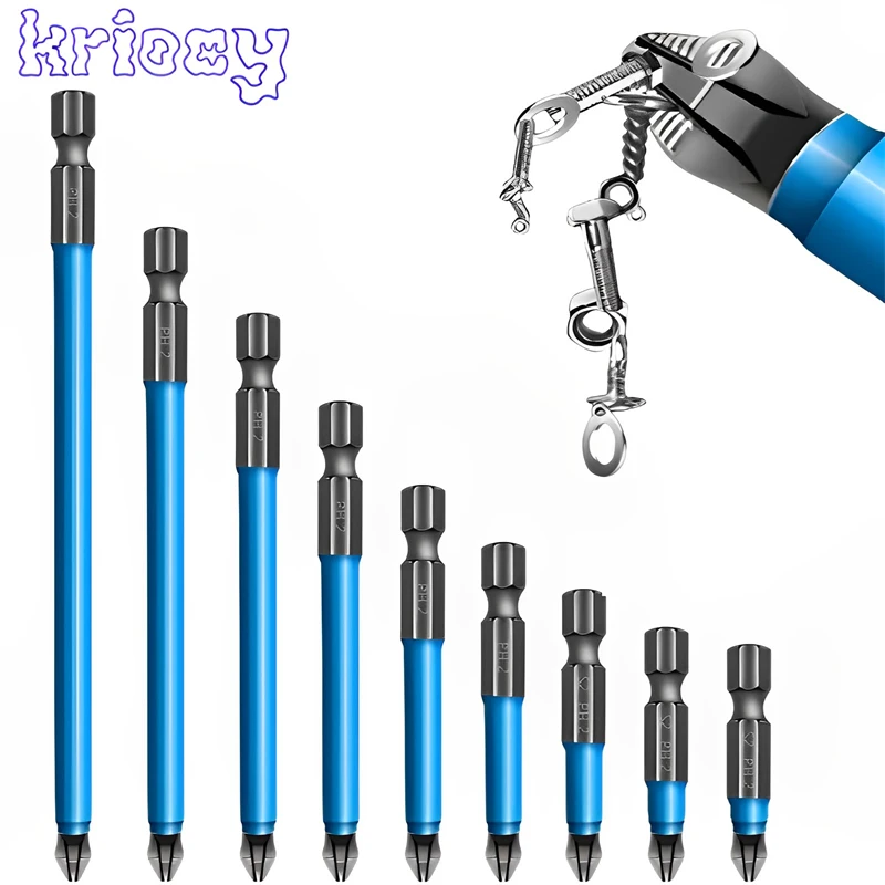 PH2 Cross Drill Bit Head Screwdriver Bits Hand Tools Anti Slip Electric