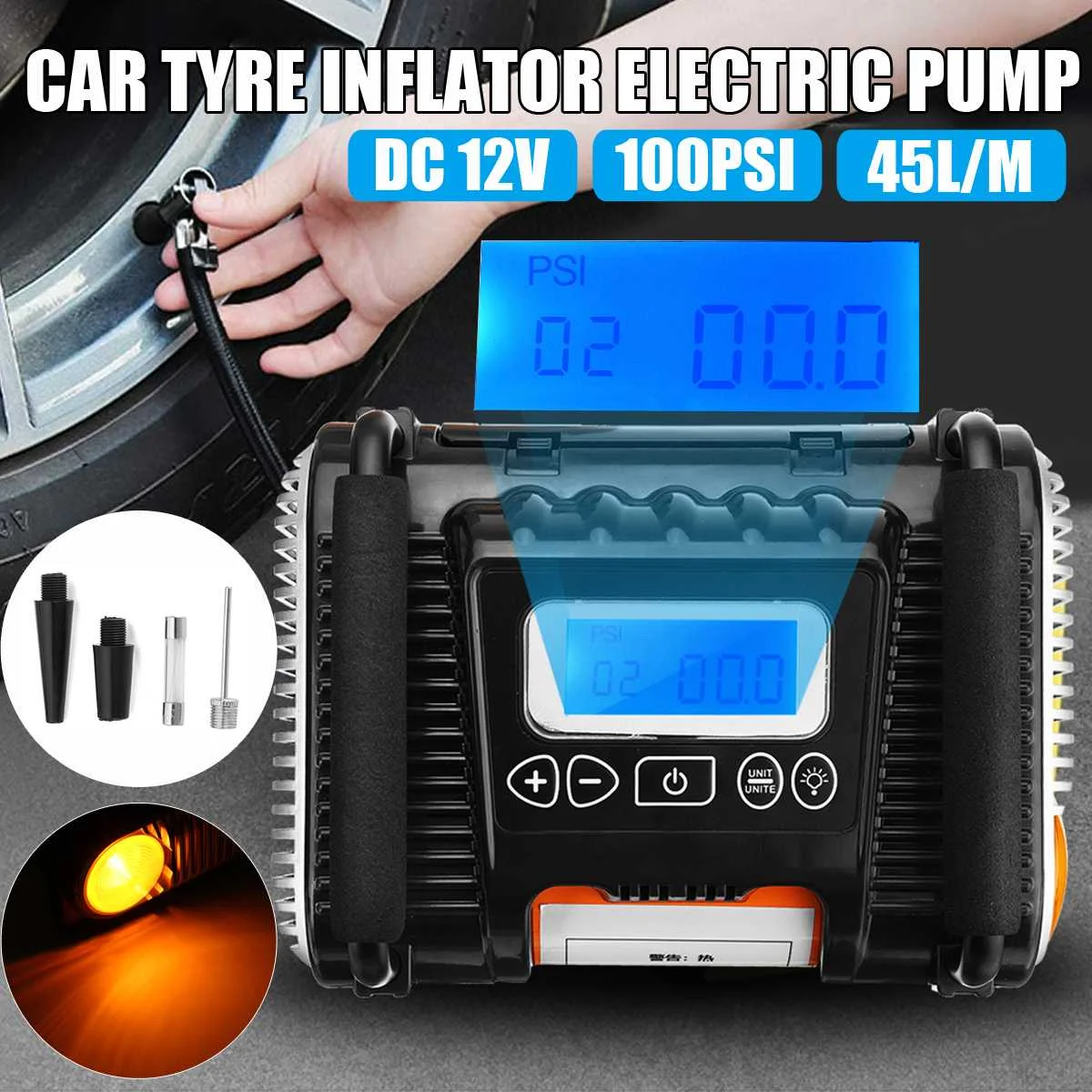 

Mini Car Air Pump DC12V Electric Air Compressor Digital Display Pressure Portable Tire Inflator For Bicycle Motorcycle