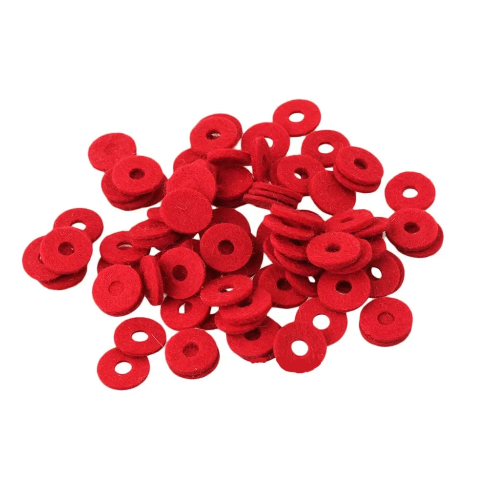 

90Pcs Piano Spare Parts Piano Front Rail Regulating Repair Tool Parts 1mm Thicken Piano Tuning Accessories Red Felt
