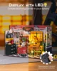 Robotime Rolife Dollhouse Miniature House Kit DIY Mini Garage Workshop LED Light Decorative Wooden Craft Gifts for Children 4