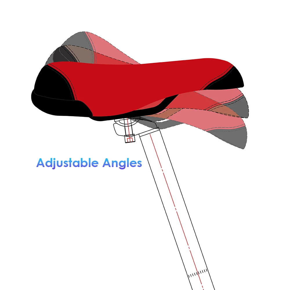 Bicycle Saddle Wheelie 2 Tones Colors Seat Flannelette Bike Seats Embroidery Logo 8mm Rail