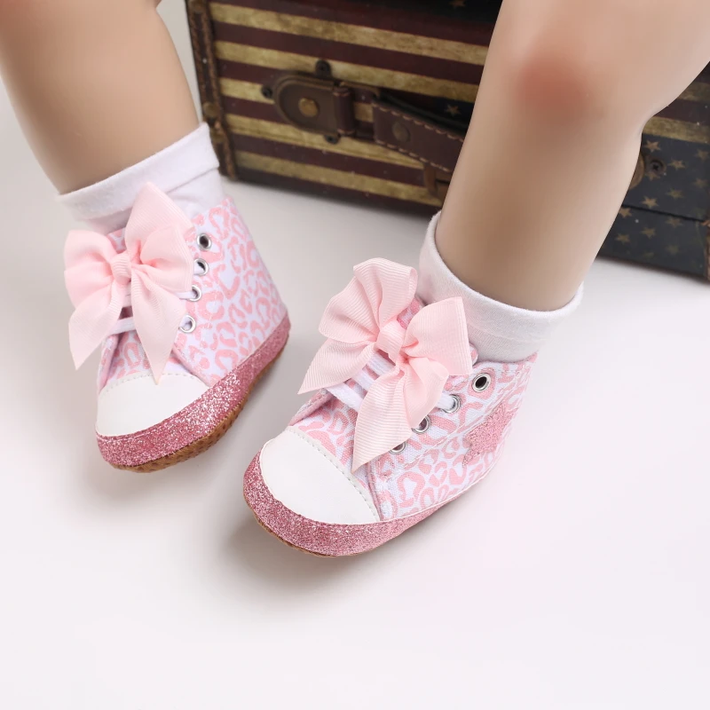Spring and Autumn Sweet Pink Theme Girl Baby Casual Sports Shoes Soft Sole Comfortable Baby Walking Shoes 0-18M 6
