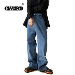 Men Loose Casual Straight Wide Leg Denim Jeans Pants Male Y2k Style Streetwear Fashion Hip Hop Jeans Trousers Bargain Price