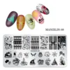 1PC Christmas Series Nail Stamping Plate Summer Christmas Tree Snowman Stamp Template Nail Art Printing Stencils Tools 6