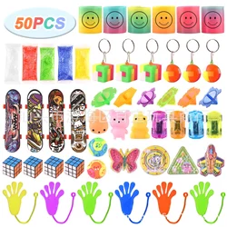 50pcs Festive Party Toys Assortment Giveaway Birthday Gift Pinata Filler Bulk Stress Relief Toys for Kids Wedding Party Favors