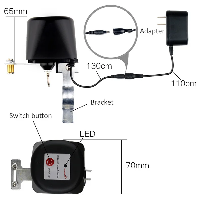 

ZigBee handle type remote timing wireless switch water air intelligent robotic arm ZMWL015
