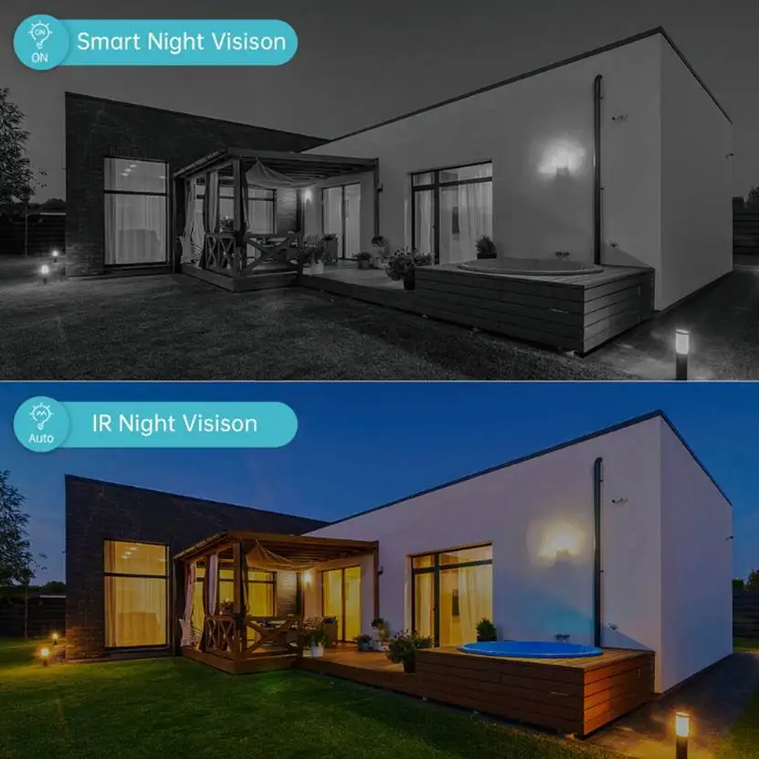 ICSEE App Wireless PTZ Camera HD 1080P Color Night Vision Wifi IP Camera Outdoor Ai Auto Tracking CCTV Surveillance Cam iCsee 6