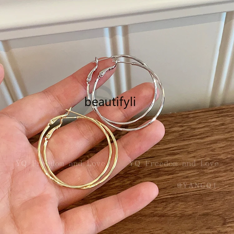 

Big Circle Earrings Big Face Suitable Earrings High Sense Earring Ring/Stud Earring Earrings for Women