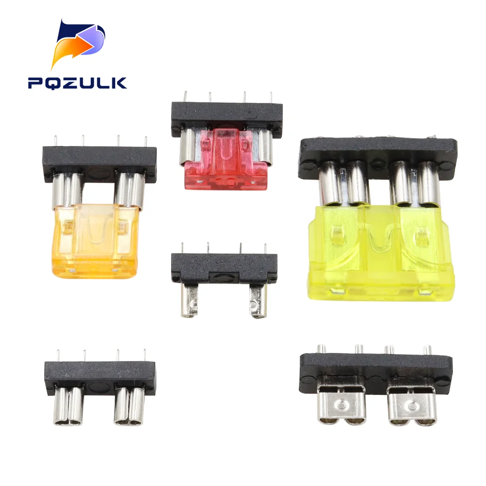 

100PCS Car Auto Boat Fuse Holder Medium Small Mini Automotive Blade 32V For PCB Board 2A 3A 5A 7.5A 10A 15A 20A 25A 30A 35A 40A