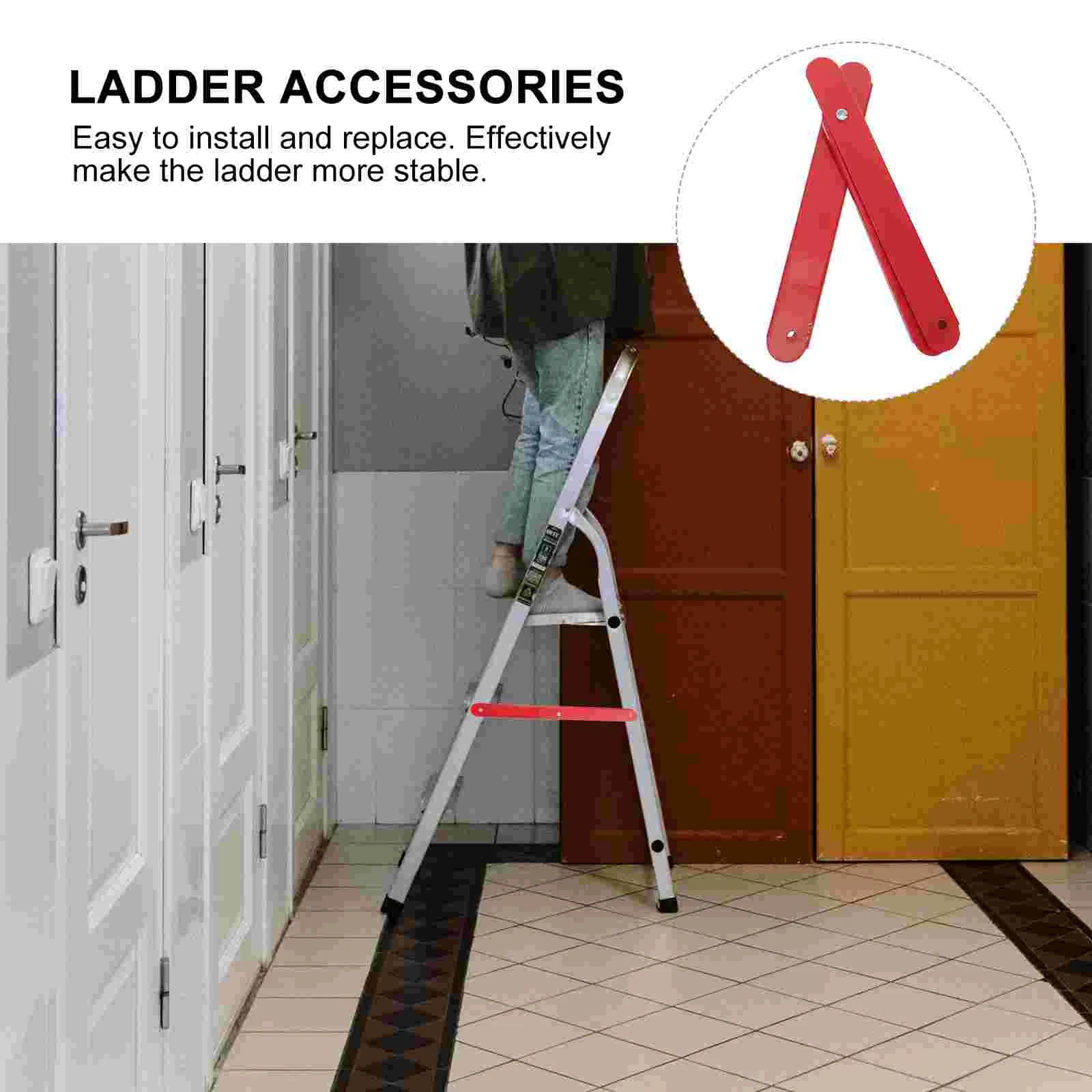 2pcs Folding Ladder Hinge Attic Ladder Hasp Hinge Folding Tension Rod Part