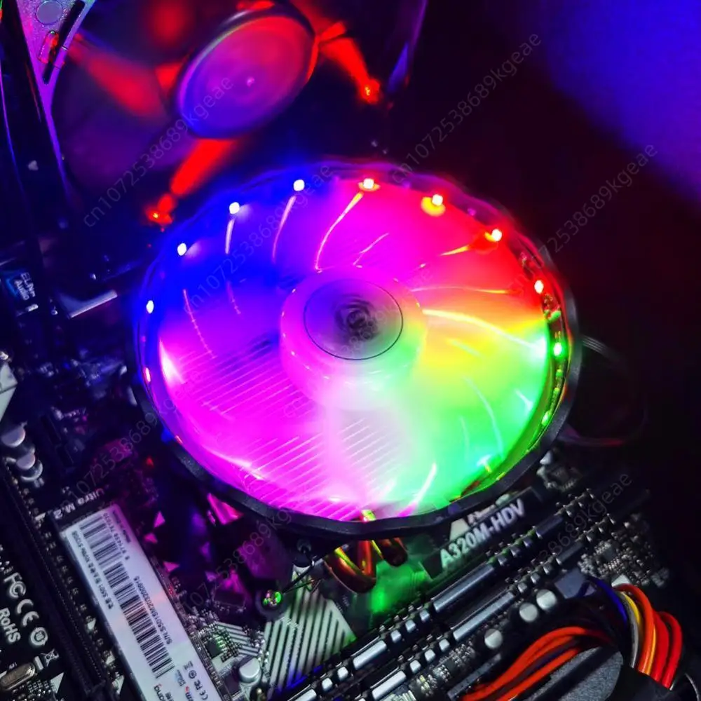 120MM PWM 4 Pin PC Radiator 4 Heat Pipes CPU Cooler RGB Quiet Cooling Fan for Intel LGA 1155 1150 1151 1700 2011 X79 X99 AMD AM3 Cooling Fan