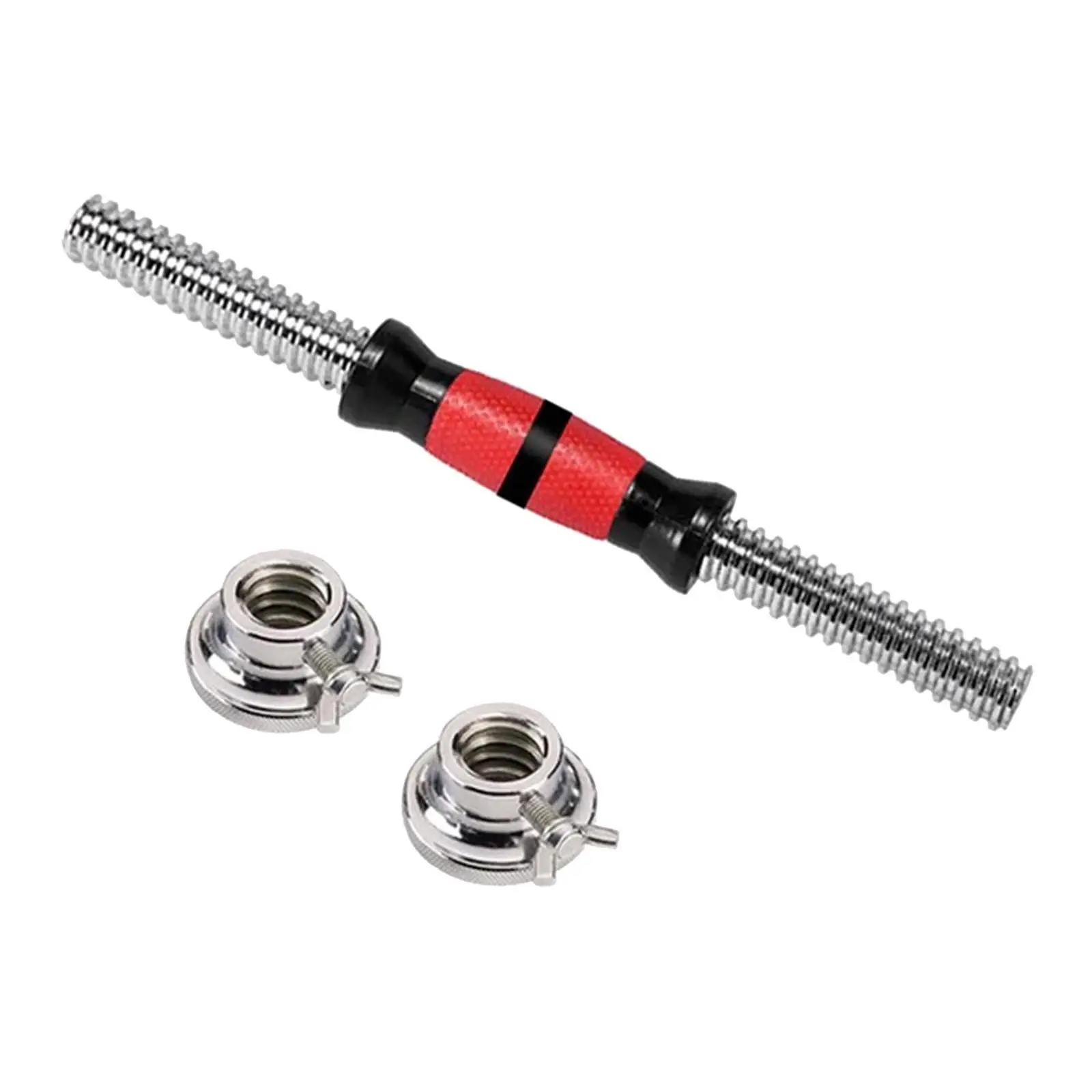 Threaded Dumbbell Handle Adjustable Portable Practical with 2 Collars Dumbbell Bar for Workout Sport Weightlifting Fitness Gym