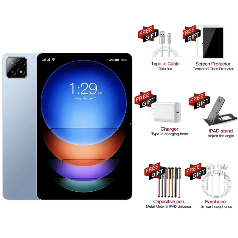 thumbnail image 1 of Tableta Pad 6S Pro original, versión global, nueva, 11 pulgadas, HD, 4K, Android 14, 16 GB + 1 T, 20000 mAh, 5G, doble SIM, Bluetooth, WiFi, GPS, 1 of 5