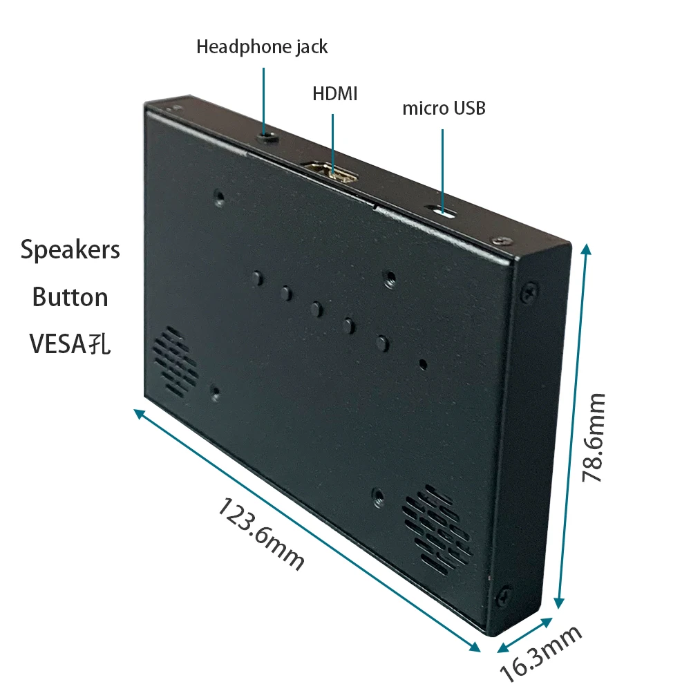Monitor de Toque Polegada Ips Display Lcd Capacitivo Touchscreen Hdmi Monitor 800x480 para Aida64 Raspberry pi Pi4 pc Windows Portátil - Imagem 3