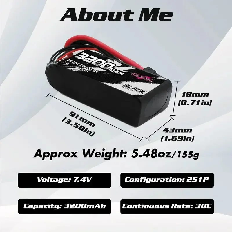 Batterie Lipo CNHL 2S 3S 4S 3200mAh 30C XT60 pour RC