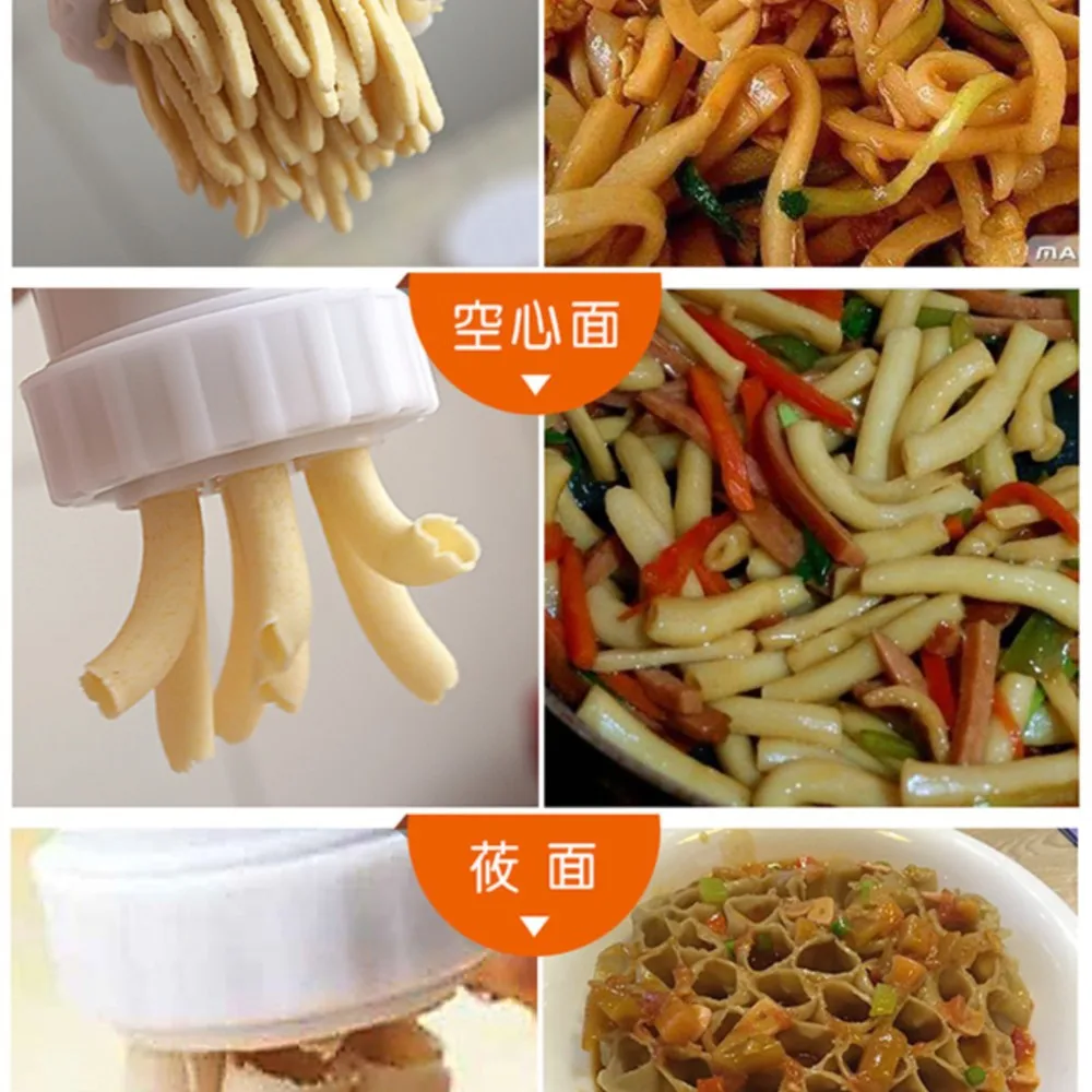 8pcs/Set Noodle DIY Machine Spaghetti Tool Spaetzle Makers Pasta Maker Machine Spaghetti Pates Noodle Cutter Pressing