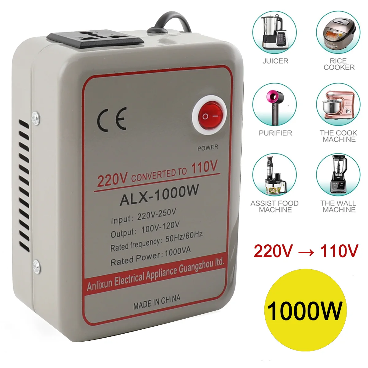 Trasformatori Convertitore Di Tensione Da 1000W Alimentazione Ca Step Up E Adattatore Di Trasformazione Step-Down Da 220V-250V A 110V-120V